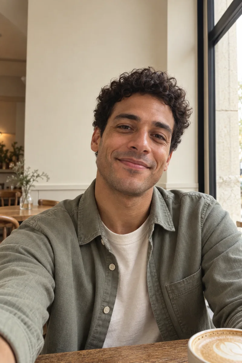 Café · Front-camera reaction